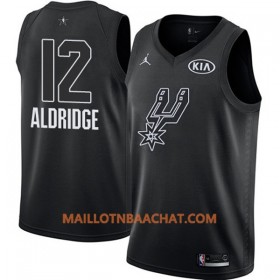 Maillot NBA San Antonio Spurs LaMarcus Aldridge 12 2018 All-Star Jordan Brand Noir Swingman - Homme